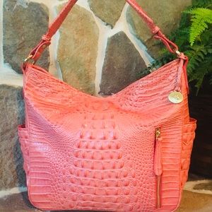 Brahmin Coral Leather shoulder tote